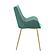 Avery Teal Fabric Dining Room Chair w/Gold Legs by Armen Living