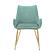 Avery Teal Fabric Dining Room Chair w/Gold Legs by Armen Living