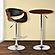 Bentley Adjustable Pub Table in Walnut Wood and Chrome finish by Armen Living
