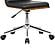 Bowie Mid-Century Office Chair in Chrome finish w/Black Faux Leather & Walnut Veneer Back by Armen Living