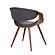 Butterfly Mid-Century Dining Chair in Walnut Finish & Gray Fabric by Armen Living