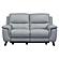 Lizette Contemporary Loveseat in Dark Brown Wood Finish & Dove Gray Genuine Leather by Armen Living