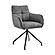 Noah Dining Room Accent Chair in Charcoal Fabric & Black Metal Legs by Armen Living