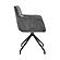 Noah Dining Room Accent Chair in Charcoal Fabric & Black Metal Legs by Armen Living