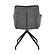 Noah Dining Room Accent Chair in Charcoal Fabric & Black Metal Legs by Armen Living