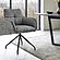 Noah Dining Room Accent Chair in Charcoal Fabric & Black Metal Legs by Armen Living