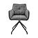 Noah Dining Room Accent Chair in Charcoal Fabric & Black Metal Legs by Armen Living