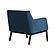Oliver Blue Velvet Modern Accent Chair w/Wood Legs by Armen Living