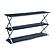 Westlake 3-Tier Black Console Table w/Brushed Stainless Steel Frame by Armen Living