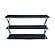 Westlake 3-Tier Black Console Table w/Brushed Stainless Steel Frame by Armen Living