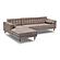 Somerset Taupe Velvet Mid Century Modern RAF Chaise Sectional Sofa by Armen Living