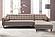 Somerset Taupe Velvet Mid Century Modern RAF Chaise Sectional Sofa by Armen Living