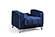 Efes Navy Blue Velvet Chair by Alpha Furniture