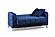 Efes Navy Blue Velvet Loveseat by Alpha Furniture