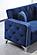 Efes Navy Blue Velvet Loveseat by Alpha Furniture