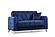 Efes Navy Blue Velvet Loveseat by Alpha Furniture