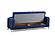 Efes Navy Blue Velvet Sofa Bed by Alpha Furniture