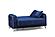 Levante Blue Velvet Loveseat by Alpha Furniture