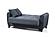 Lincoln Blue Fabric Loveseat by Alpha Furniture