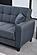 Lincoln Blue Fabric Sofa Bed by Alpha Furniture