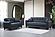 Lincoln Blue Fabric Sofa Bed by Alpha Furniture