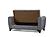 Lincoln Gray Fabric Loveseat by Alpha Furniture
