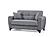 Lincoln Gray Fabric Loveseat by Alpha Furniture