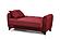 Lincoln Red Fabric Loveseat by Alpha Furniture