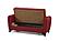 Lincoln Red Fabric Loveseat by Alpha Furniture