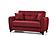Lincoln Red Fabric Loveseat by Alpha Furniture