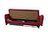 Lincoln Red Fabric Sofa Bed by Alpha Furniture