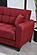 Lincoln Red Fabric Sofa Bed by Alpha Furniture