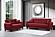 Lincoln Red Fabric Sofa Bed by Alpha Furniture