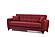 Lincoln Red Fabric Sofa Bed by Alpha Furniture
