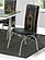 T/0040 Black Vinyl Dining Chair (Set of 4) by Alpha Furniture