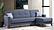 Victoria Corner Navy Blue Fabric Sectional by Alpha Furniture
