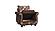 Americana Brown Fabric Chair by Casamode