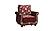 Americana Burgundy Fabric Chair by Casamode