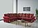 Americana Burgundy Fabric Sectional Sofa by Casamode
