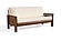 Futon Frame - Front-Closing Eco-Friendly Hardwood - Aries Walnut by Prestige