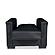 Armada Classic Black PU 15 Armchair by Casamode