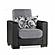 Armada Classic Gray/Black 5 Armchair by Casamode
