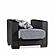 Armada Classic Gray/Black 5 Armchair by Casamode
