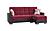 Armada Classic Burgundy/Black 10 Sectional Sofa Sleeper by Casamode