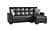 Armada Classic Black PU 15 Sectional Sofa Sleeper by Casamode