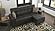 Armada Classic Black PU 15 Sectional Sofa Sleeper by Casamode