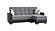 Armada Classic Gray/Black 5 Sectional Sofa Sleeper by Casamode