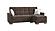 Armada Classic Lounge Sectional (L+C) 8 Brown Microfiber by Casamode