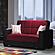 Armada Classic Burgundy/Black 10 Convertible Loveseat by Casamode
