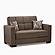 Armada Classic Brown 12 Convertible Loveseat by Casamode